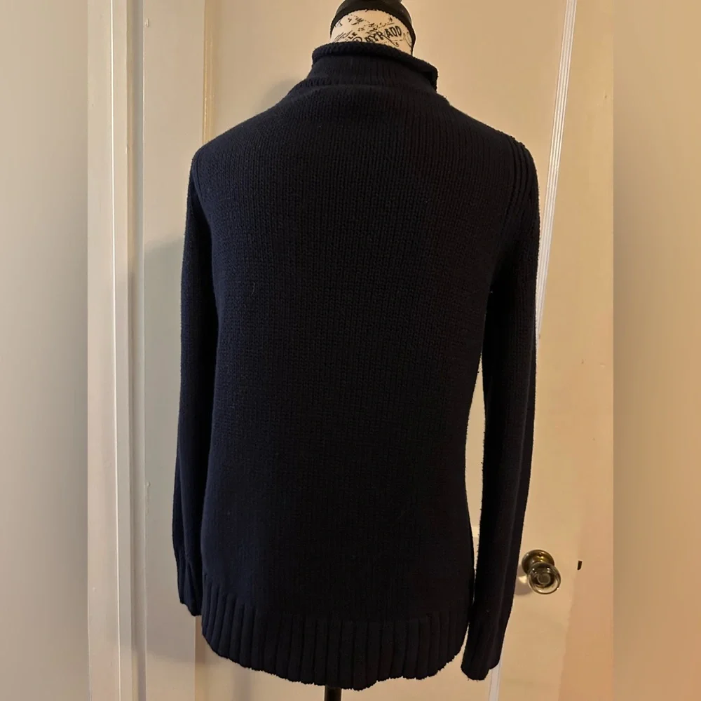 J. Crew 1988 Roll Neck Turtleneck Sweater navy - Picture 2 of 6